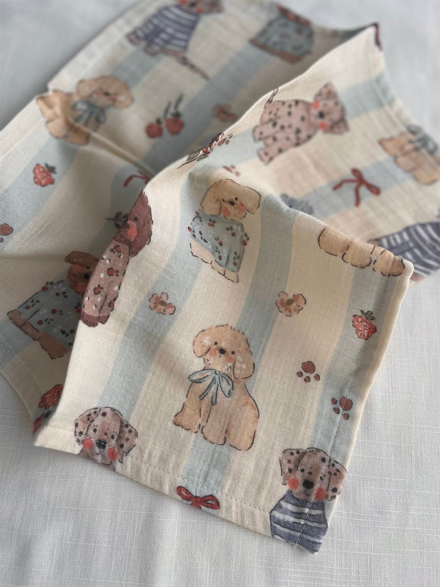 VİNTAGE PUPPY MÜSLİN AĞIZ VE OMUZ. MENDİLİ