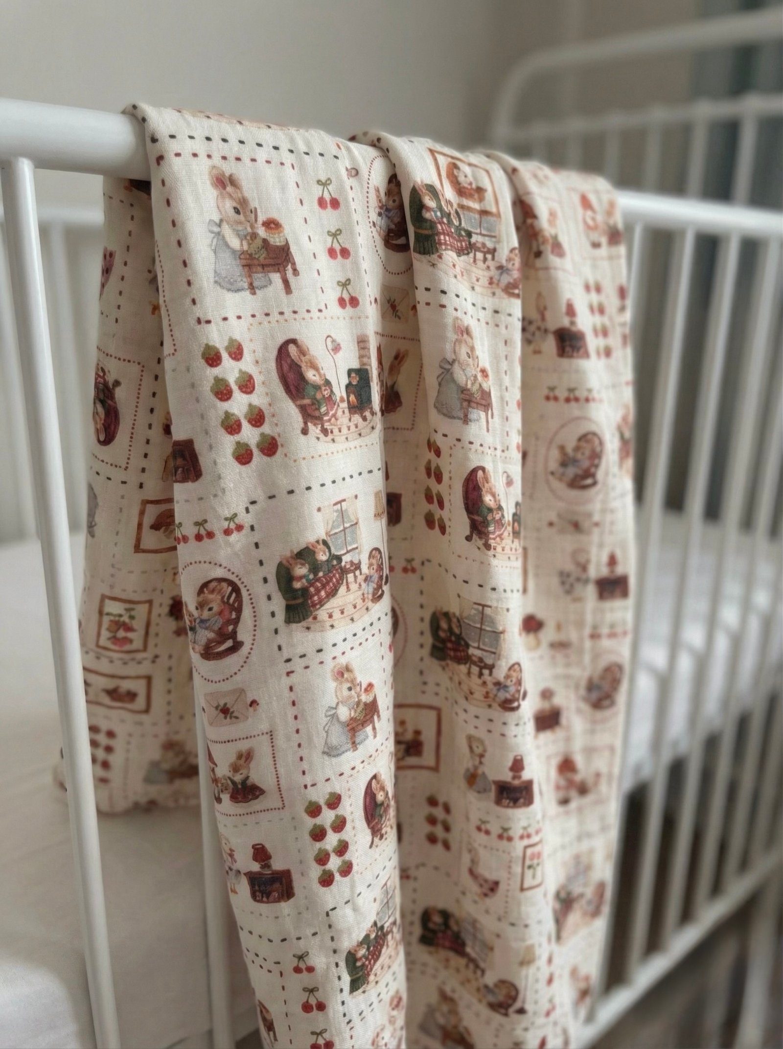 WHİTE WİNTER DREAM MÜSLİN ÖRTÜ