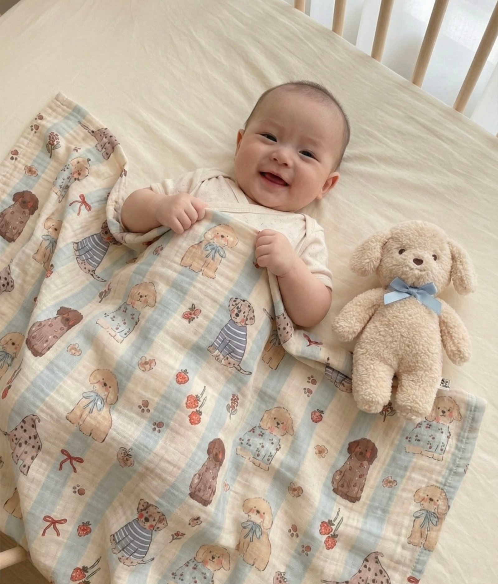 VİNTAGE PUPPY KULLANIMA HAZIR MÜSLİN ÖRTÜ