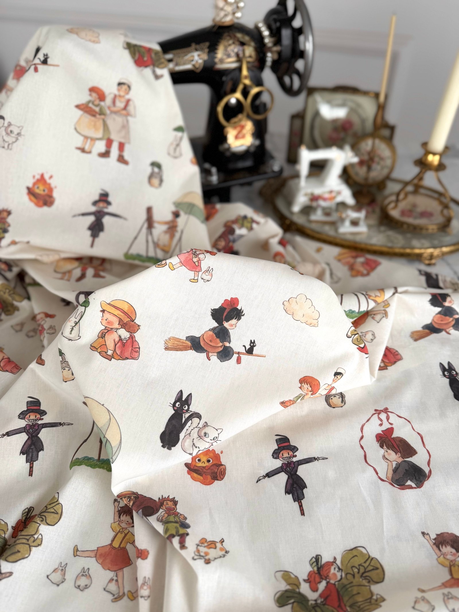 GHİBLİ DÜNYASI POPLİN KUMAŞ❗️ÖN SİPARİŞ TESLİM SÜRESİ 2-3 HAFTA