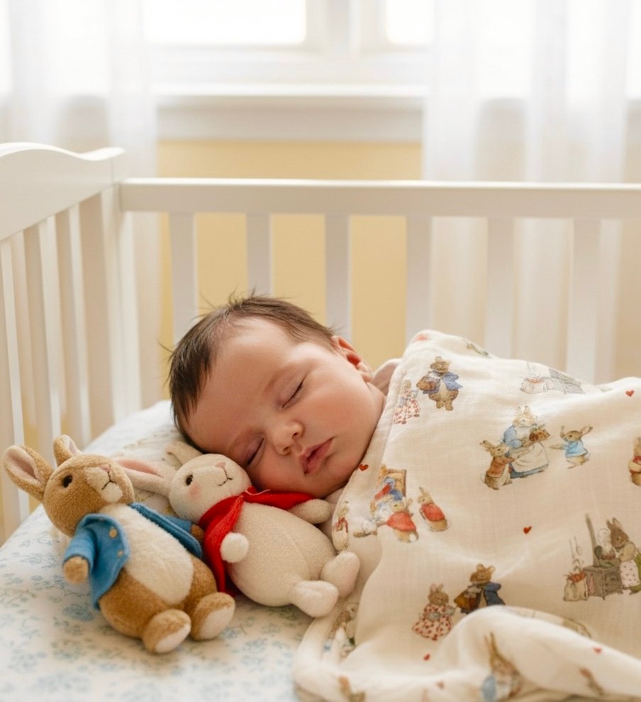 VİNTAGE PETER RABBİT KULLANIMA UYGUN MÜSLİN ÖRTÜ