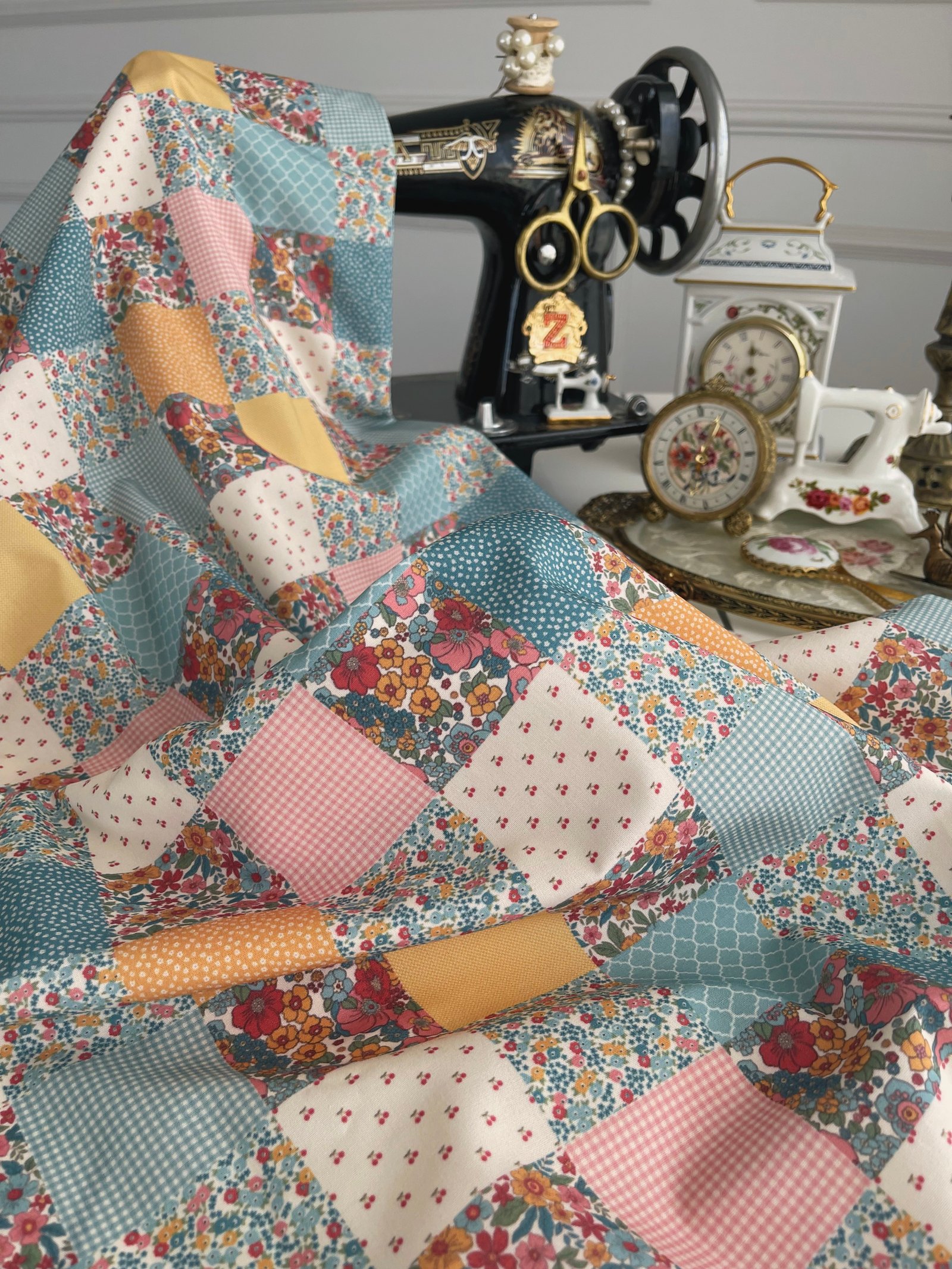 CHERRY PATCHWORK POPLİN