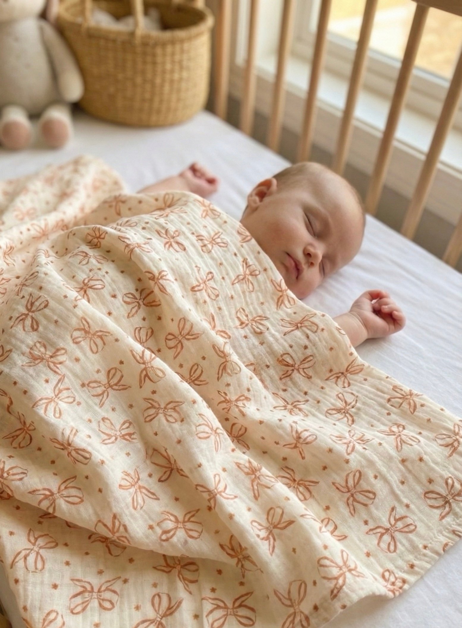 BROWN RİBBON KULLANIMA HAZIR MÜSLİN ÖRTÜ