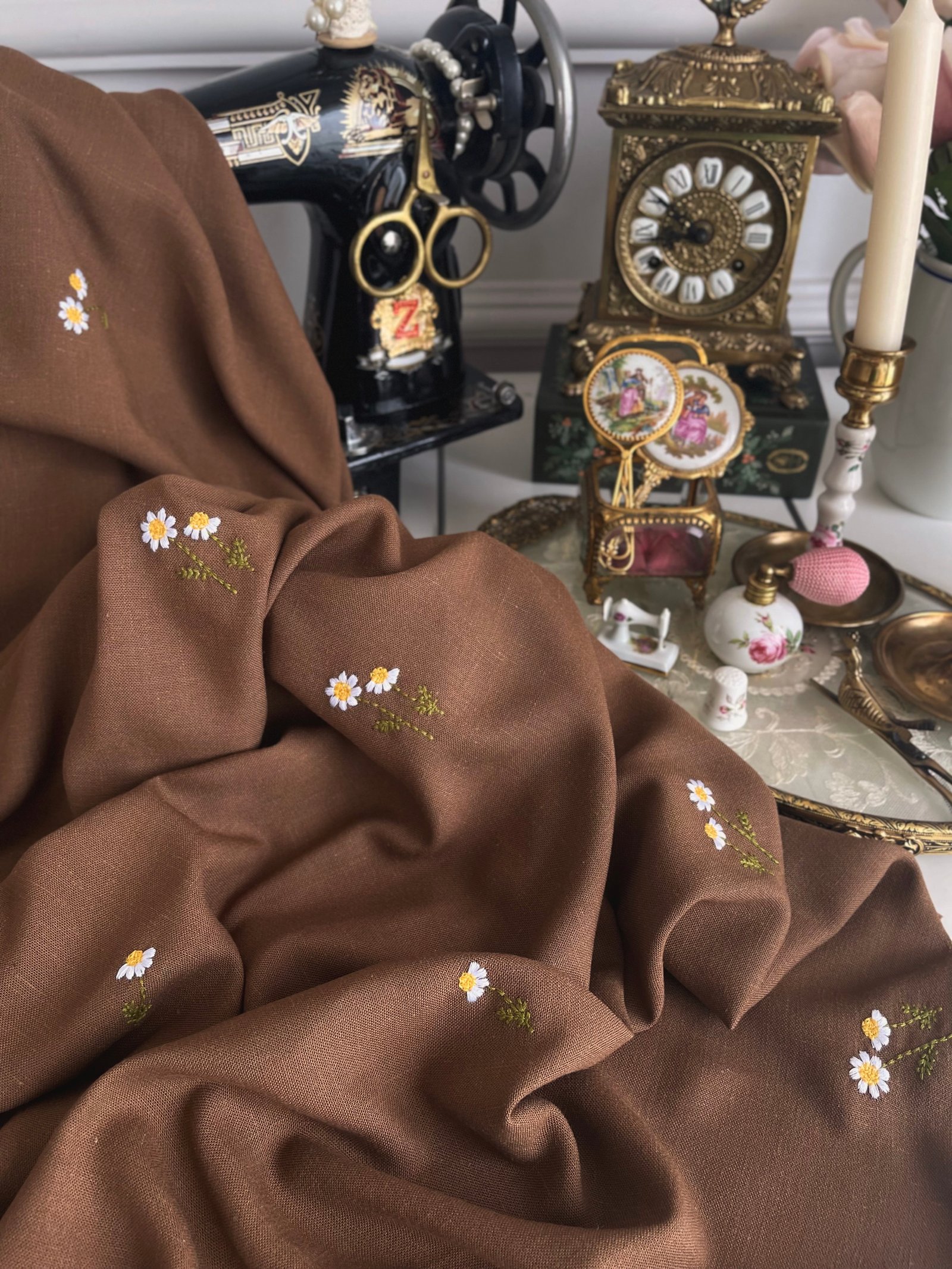 CHOCOLATE COFFEE NAKIŞLI YIKANMIŞ HAM KETEN