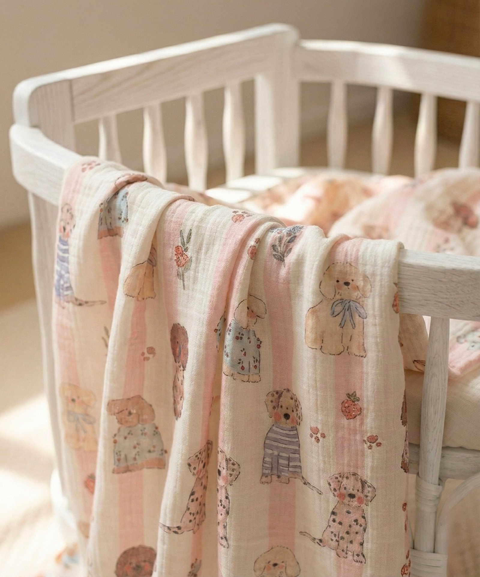 PİNK PUPPY KULLANIMA HAZIR MÜSLİN ÖRTÜ ❗️ÖN SİPARİŞ TESLİM SÜRESİ 3 HAFTADIR❗️