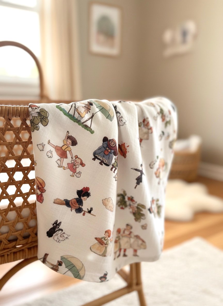 GHİBLİ DÜNYASI KULLANIMA HAZIR MÜSLİN ÖRTÜ❗️ÖN SİPARİŞ TESLİM SÜRESİ 2-3 HAFTA