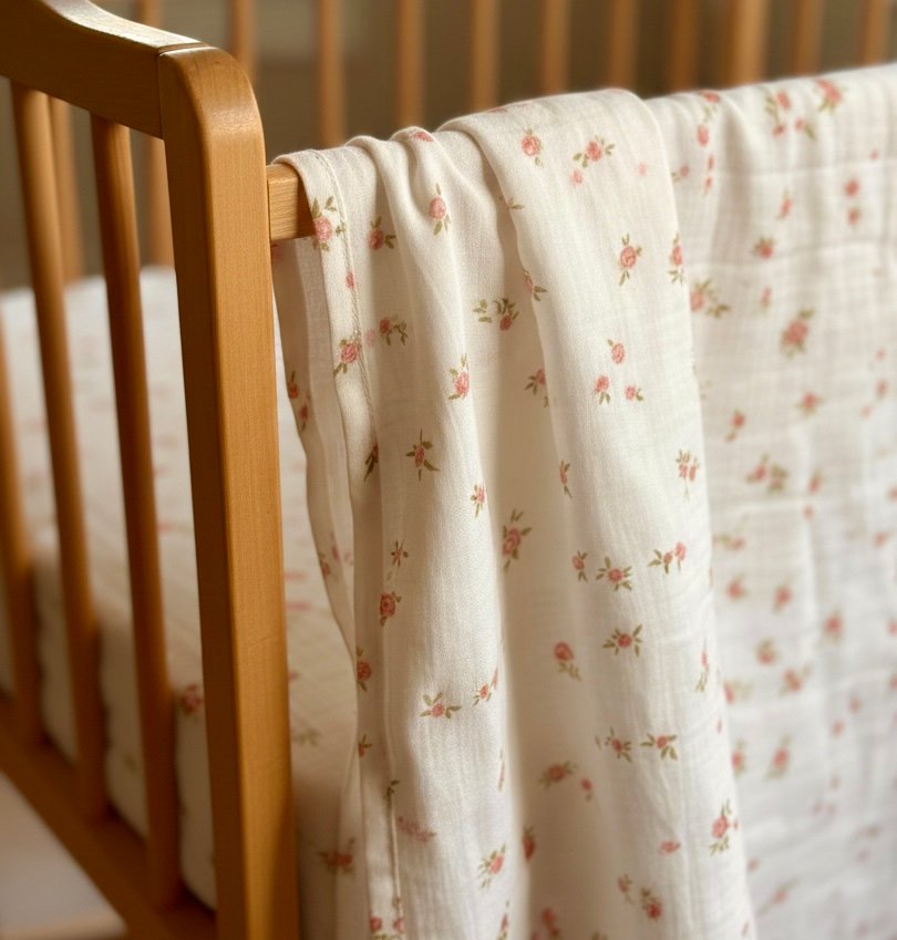 WATERCOLOR ROSE KULLANIMA HAZIR MÜSLİN ÖRTÜ